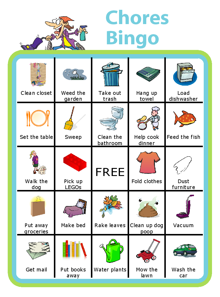 You can create your own Chores BINGO board at www.thetripclip.com. This is a great way to get your kids to do some chores and keep it fun.