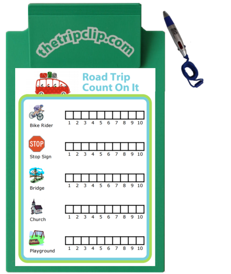 Keep your kids entertained while running errands. Try it with a clipboard and pen from The Trip Clip. Great for busy working parents!